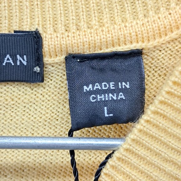 Greg Norman Men's Golf Ultimate 100% Wool Sweater Vest Knit Yellow Large - Picture 9 of 15